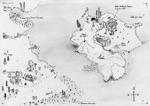 A map for my "Ratsnack" tales I tell my kids in the evening