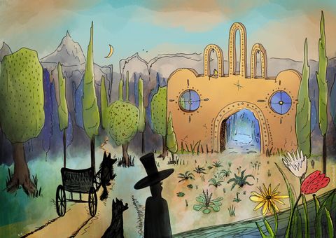 Original drawing of the place where the last Pinciukas of the Vilnius region was born (and later disappeared)