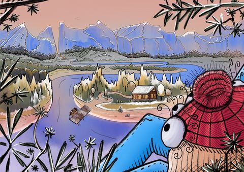 The spider sees how beautiful the world is